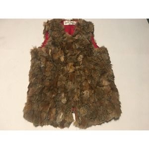 vtg 100% Real Genuine Rabbit Fur Vest for posh hipster Hippie Boho Festival